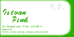 istvan pink business card